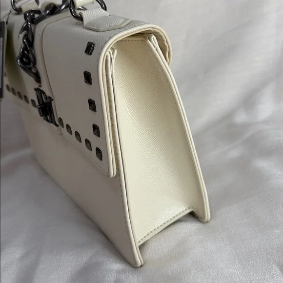 Badgley Mischka Studded Off White Bag - Picture 5 of 11